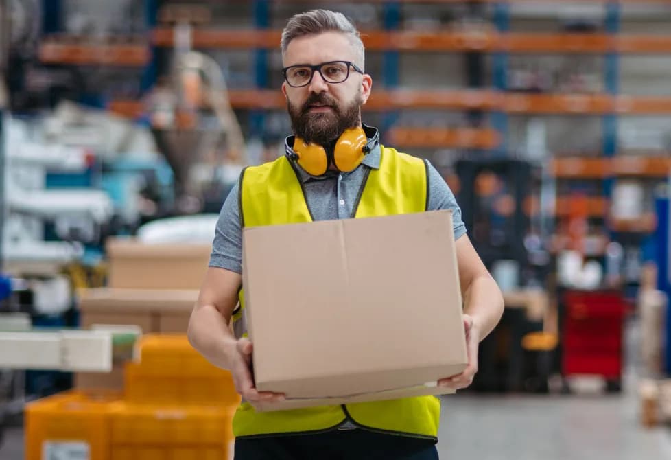Colis préparés dans l'atelier, prêts à partir chez les clients
