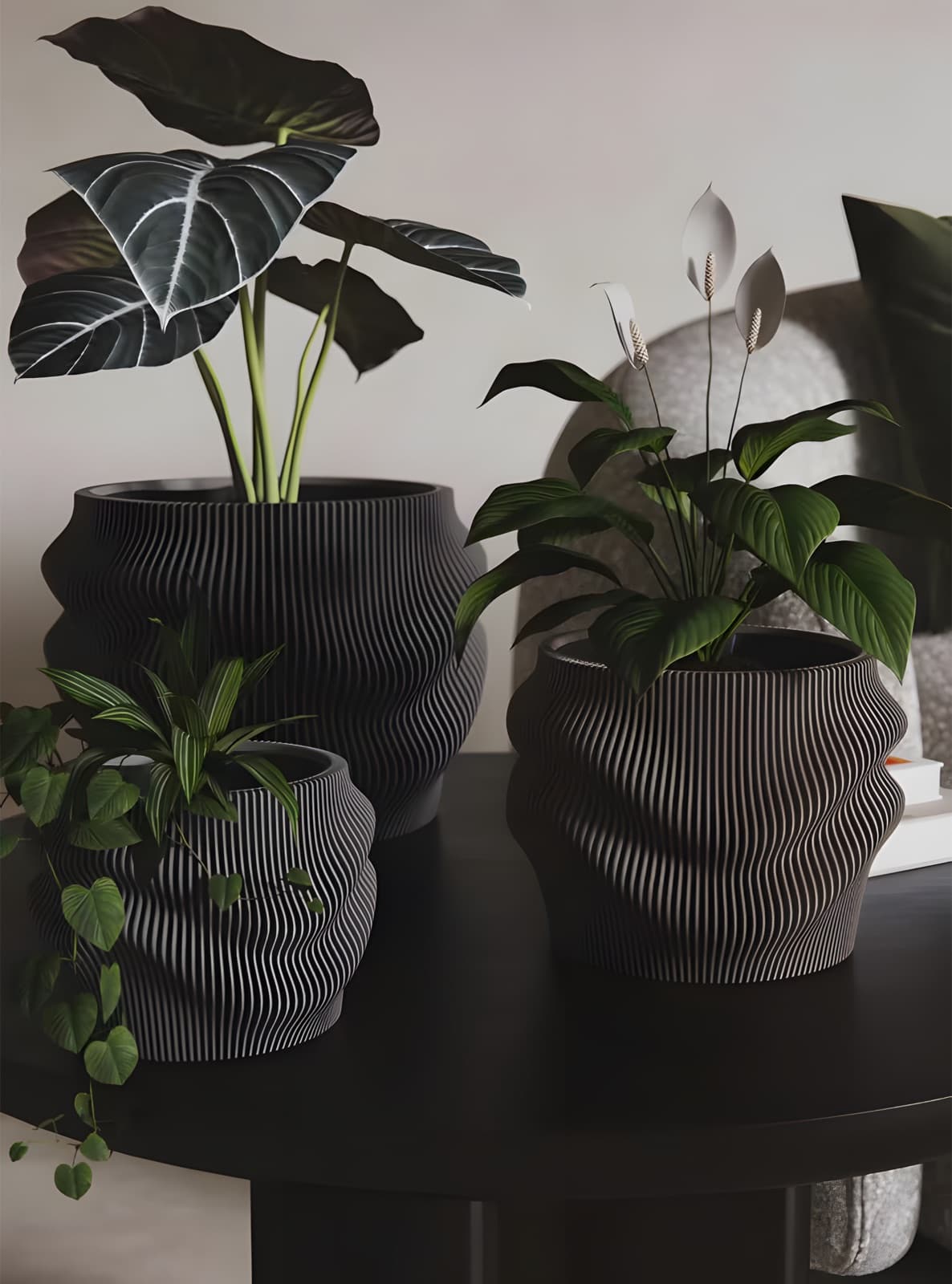Pot de plante imprimé en 3D, l'exemple qui sert au calcul
